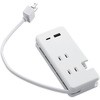 USB付き 電源タップ Type-C×1ポート USBA×1ポート AC×3個口 ケーブル収納 ほこり防止シャッター 充電器 コンセント エレコム