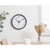 70475 電波掛時計 シンプル 25cm BK 不二貿易 73225891