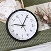 70475 電波掛時計 シンプル 25cm BK 不二貿易 73225891