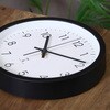 70475 電波掛時計 シンプル 25cm BK 不二貿易 73225891