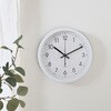 70476 電波掛時計 シンプル 25cm WH 不二貿易 73225900