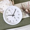 70476 電波掛時計 シンプル 25cm WH 不二貿易 73225900