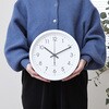 70476 電波掛時計 シンプル 25cm WH 不二貿易 73225900