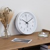70476 電波掛時計 シンプル 25cm WH 不二貿易 73225900