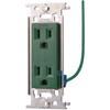 ML接地ダブルコンセント(接地リード線付)(緑) 明工社