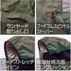 V1217 サイドファン半袖フードジャケット 快適ウェア 73404321