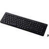 TK-QT11FDMABK ワイヤレスキーボード 静音 テンキー付き 2.4GHz無線 USBレシーバー(USB-A) 日本語配列 AI起動キー搭載 エレコム 73446400
