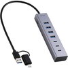 USB�n�u 7�|�[�g USB3.2 �Z���t�p���[�E�o�X�p���[���Ή� USB-A�~4 USB-C�~3+�n�u���d�pUSB-C�~1