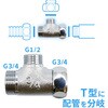 GA-JE064 これエエやん 片ナットフレキチーズ (継手 接手 パイプ配管 2方向分岐 T字 平行 ねじ込み) GAONA(ガオナ) 73500501