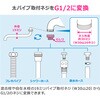 GA-HW023 これエエやん 吐水パイプネジ変換アダプター (水栓 蛇口 吐水パイプ ねじ変換 接続アダプター 規格変換) GAONA(ガオナ) 73501045