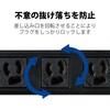 T-WRM3410LGB/RS 延長コード 電源タップ 舞台・スタジオ照明用 3P 4個口 黒 マグネット付 抜け止め エレコム 73532489