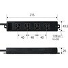 T-WRM3410LGB/RS 延長コード 電源タップ 舞台・スタジオ照明用 3P 4個口 黒 マグネット付 抜け止め エレコム 73532489