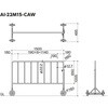 AI-22M15-CAW 移動式フェンス(キャスター付き車止め) W1500×H1005mm サンポール 73586059