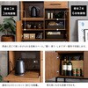 MGK-1890-WAL ヴィンテージ調マグネット食器棚 ブラックガラス【GREACK-グリック-】 ホームテイスト 73614269