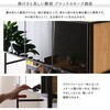 MGK-18135-WAL ヴィンテージ調マグネットワイド食器棚 ブラックガラス【GREACK-グリック-】? ホームテイスト 73614287