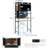 MGK-T3W-SBO ヴィンテージ調マグネットゴミ箱上ラック ブラックガラス【GREACK-グリック-】 ホームテイスト 73614296