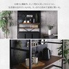 MGK-T3W-SBO ヴィンテージ調マグネットゴミ箱上ラック ブラックガラス【GREACK-グリック-】 ホームテイスト 73614296
