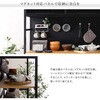 MGK-T3W-SBO ヴィンテージ調マグネットゴミ箱上ラック ブラックガラス【GREACK-グリック-】 ホームテイスト 73614296