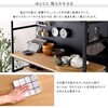 MGK-T3W-SBO ヴィンテージ調マグネットゴミ箱上ラック ブラックガラス【GREACK-グリック-】 ホームテイスト 73614296