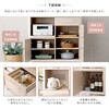 FAM-1890-WOK さわやかなマグネット食器棚 ホワイトガラス【Frais-フレ-】 ホームテイスト 73614348