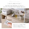 FAM-18135-WOK さわやかなマグネットワイド食器棚 ホワイトガラス【Frais-フレ-】 ホームテイスト 73614357