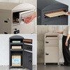 SH-33-PRM-DGY ポスト付き宅配ボックス 宅配3段タイプ ホームテイスト 73615565