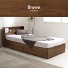 RB-1541BR 【一人暮らし・子供部屋におすすめ】 ベッド 収納付き シングル 2杯 引き出し付き 大容量 マットレス付き シングルベッド 萩原 73629940