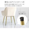 LC-4769LGY ベロア調×ゴールド脚 アームシェル型 チェア 椅子 イス ダイニングチェア 在宅ワーク 萩原 73630256