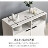 RCC-1524WH(幅90) 木目調 アイアン キャビネット【 選べる2サイズ 幅90cm / 120cm 】 リビング 扉付き サイドボード 収納棚 ジャパンディ モダン A4対応 萩原 73630335