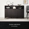 RCC-1525DBR(幅120) 木目調 アイアン キャビネット【 選べる2サイズ 幅90cm / 120cm 】 リビング 扉付き サイドボード 収納棚 ジャパンディ モダン A4対応 萩原 73630378