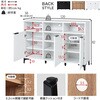 RCC-1525DBR(幅120) 木目調 アイアン キャビネット【 選べる2サイズ 幅90cm / 120cm 】 リビング 扉付き サイドボード 収納棚 ジャパンディ モダン A4対応 萩原 73630378