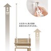 KTR-3216WH(幅40) ミラー付き 突っ張り棚 【 選べる3サイズ 幅40 / 幅60 / 幅80 cm 】 スリム 突っ張り ラック ウォールシェルフ 間仕切り 壁面収納 萩原 73630396