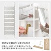 KTR-3217NW(幅60) ミラー付き 突っ張り棚 【 選べる3サイズ 幅40 / 幅60 / 幅80 cm 】 スリム 突っ張り ラック ウォールシェルフ 間仕切り 壁面収納 萩原 73630421