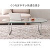 BT-8663(幅120) ガラステーブル 【 選べる3サイズ 幅80cm / 90cm / 120cm 】テーブル 丸 ローテーブル センターテーブル ガラス天板 円型 楕円 萩原 73630500