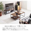 KT-3775BR ネストテーブル 幅59.5cm 【 選べる4色】おしゃれ 棚付き リビング 木目調 角 新生活 コンパクト 萩原 73631035
