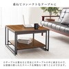 KT-3775BR ネストテーブル 幅59.5cm 【 選べる4色】おしゃれ 棚付き リビング 木目調 角 新生活 コンパクト 萩原 73631035