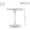 BT-8658WH カフェテーブル 丸型 円形【 選べる3サイズ 直径60/70/80cm 】スチール シンプル おしゃれ チューリップテーブル ラッパ脚 萩原 73631489
