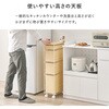 RAN-2463DBR キャスター付き ランドリーチェスト ランドリーラック 【選べる3サイズ】 幅20 / 25 / 30cm スリム 隙間収納 脱衣所 収納 萩原 73631900