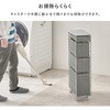 RAN-2463DBR キャスター付き ランドリーチェスト ランドリーラック 【選べる3サイズ】 幅20 / 25 / 30cm スリム 隙間収納 脱衣所 収納 萩原 73631900