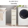 RAN-2464DBR キャスター付き ランドリーチェスト ランドリーラック 【選べる3サイズ】 幅20 / 25 / 30cm スリム 隙間収納 脱衣所 収納 萩原 73631936
