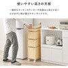 RAN-2464DBR キャスター付き ランドリーチェスト ランドリーラック 【選べる3サイズ】 幅20 / 25 / 30cm スリム 隙間収納 脱衣所 収納 萩原 73631936