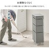 RAN-2464DBR キャスター付き ランドリーチェスト ランドリーラック 【選べる3サイズ】 幅20 / 25 / 30cm スリム 隙間収納 脱衣所 収納 萩原 73631936
