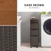 RAN-2464DBR キャスター付き ランドリーチェスト ランドリーラック 【選べる3サイズ】 幅20 / 25 / 30cm スリム 隙間収納 脱衣所 収納 萩原 73631936