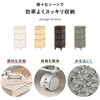 RAN-2465NA キャスター付き ランドリーチェスト ランドリーラック 【選べる3サイズ】 幅20 / 25 / 30cm スリム 隙間収納 脱衣所 収納 萩原 73631997