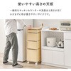 RAN-2465NA キャスター付き ランドリーチェスト ランドリーラック 【選べる3サイズ】 幅20 / 25 / 30cm スリム 隙間収納 脱衣所 収納 萩原 73631997