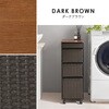 RAN-2465NA キャスター付き ランドリーチェスト ランドリーラック 【選べる3サイズ】 幅20 / 25 / 30cm スリム 隙間収納 脱衣所 収納 萩原 73631997