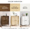 RSR-1528WS フラップ & ルーバー扉 シューズボックス 幅61cm 【 2扉タイプ 】 靴箱 可動棚 大容量 おしゃれ 省スペース 高通気性 萩原 73632040
