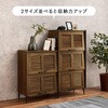 RSR-1529BR フラップ & ルーバー扉 シューズボックス 幅61cm 【 3扉タイプ 】 靴箱 可動棚 大容量 おしゃれ 省スペース 高通気性 萩原 73632049