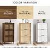 RSR-1529BR フラップ & ルーバー扉 シューズボックス 幅61cm 【 3扉タイプ 】 靴箱 可動棚 大容量 おしゃれ 省スペース 高通気性 萩原 73632049