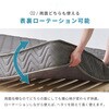 KM-3312-D-GY 【 選べる3サイズ 】 3D メッシュ生地 高通気性 ポケットコイル マットレス 単品 柔らかめ 圧縮梱包 萩原 73632749